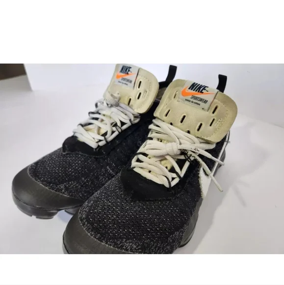 Nike Air Mens Black Off-White Vapormax Flyknit Athletic Shoes US 10 - Picture 4 of 11